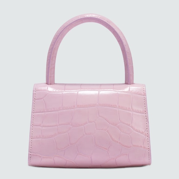 Elegant Pink Croc-Embossed Handbag - Picture 4 of 8